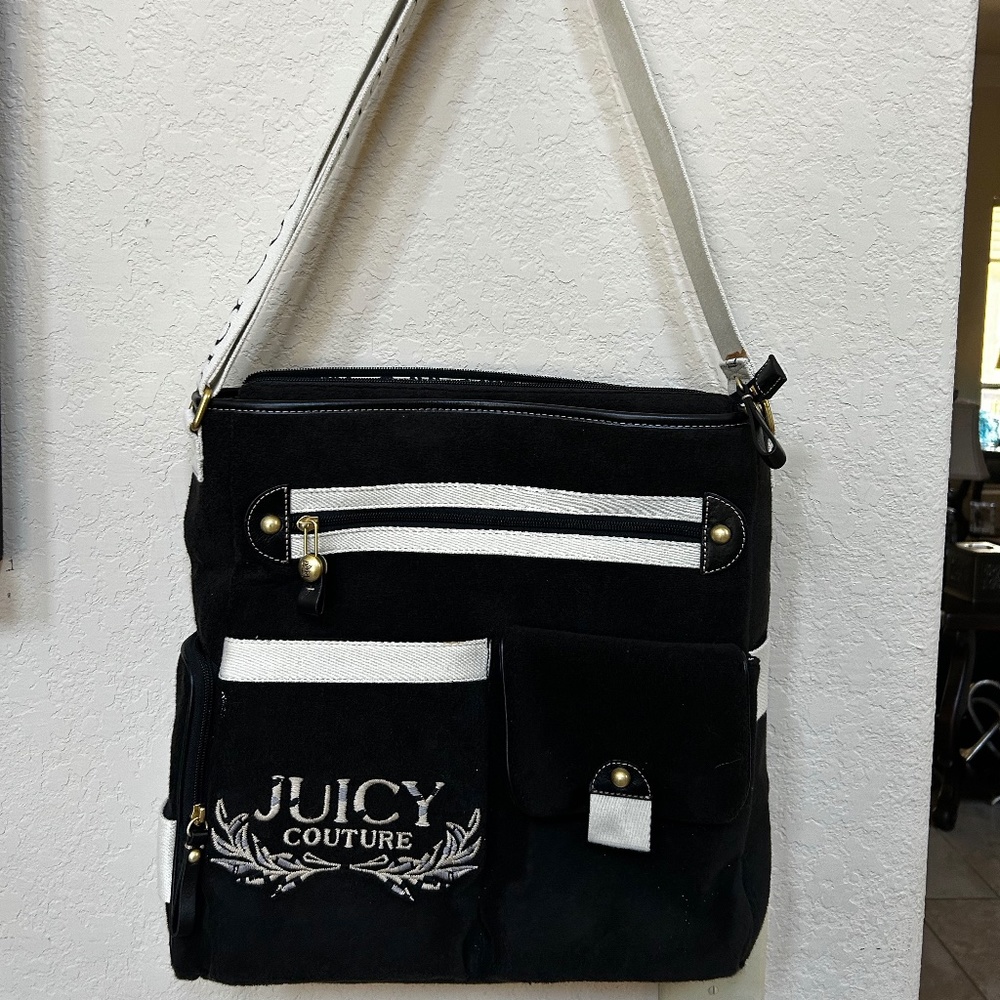 Juicy Couture Baby Brown Velour Diaper Bag Set . NWOT. Authentic & Rare - Picture 1 of 16